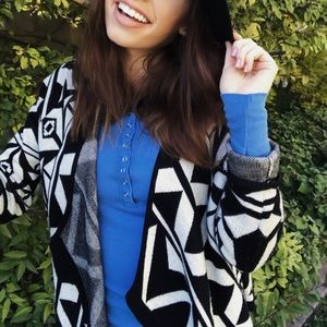 Aztec Print Cardigan